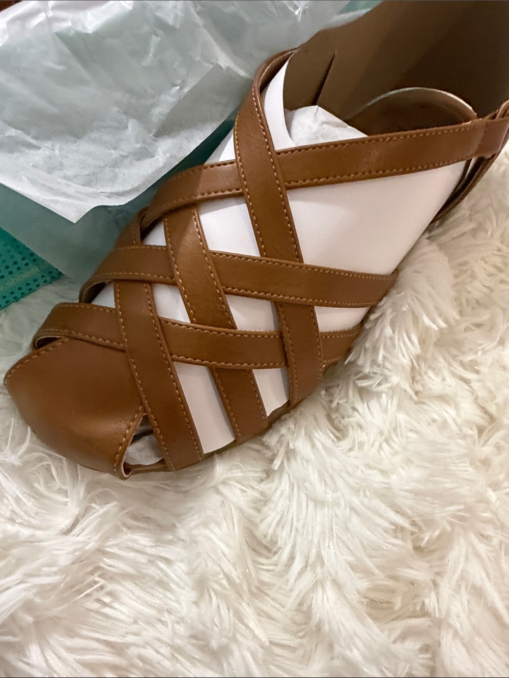 Braided Strap Women’s Sandal in Tan - Classic Summer Style - Picture 3 of 5
